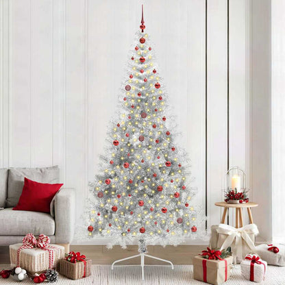 Kunstmatig Voorverlicht Kerstboom met 300 LED Zilver 240 cm PET