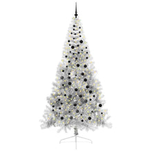 Kunstmatig Voorverlicht Kerstboom met 300 LED Zilver 240 cm PET