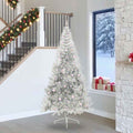 Kunstmatig Voorverlicht Kerstboom met 300 LED Zilver 240 cm PET