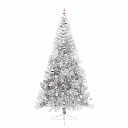 Kunstmatig Voorverlicht Kerstboom met 300 LED Zilver 240 cm PET