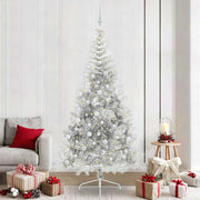 Kerstboom 240 cm voorverlicht 300 LED zilver