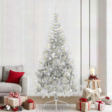 Kunstmatig Voorverlicht Kerstboom met 300 LED Zilver 240 cm PET