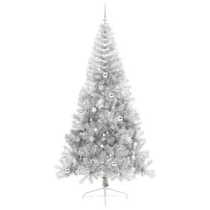 Kunstmatig Voorverlicht Kerstboom met 300 LED Zilver 240 cm PET
