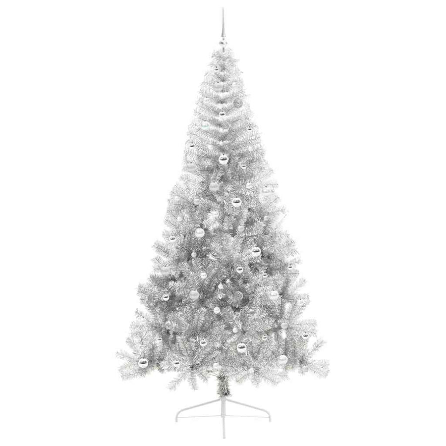 Kunstmatig Voorverlicht Kerstboom met 300 LED Zilver 240 cm PET