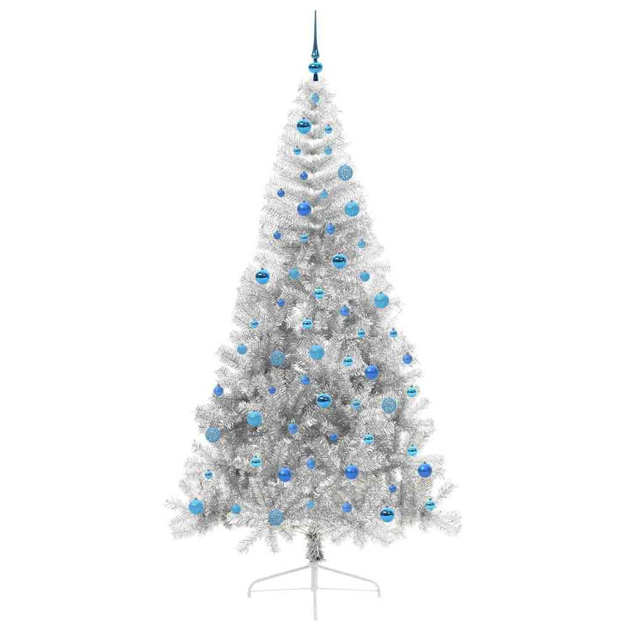 Kunstmatig Voorverlicht Kerstboom met 300 LED Zilver 240 cm PET