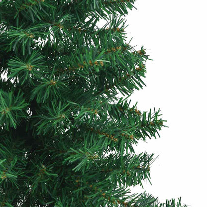 Hoek Kunstkerstboom met 150 LED Groen 150 cm PVC en Metaal