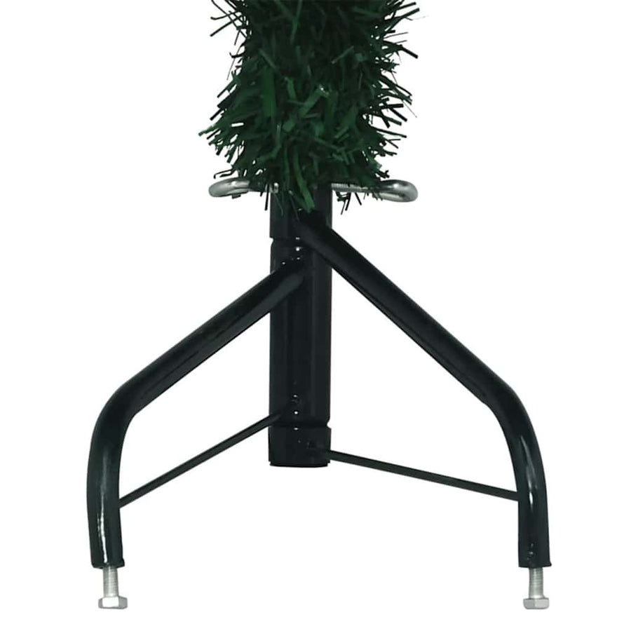 Hoek Kunstkerstboom met 300 LED Groen 180 cm PVC en Metaal
