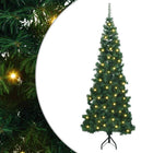 Hoekkerstboom 180 cm groen met 300 LED PVC metaal