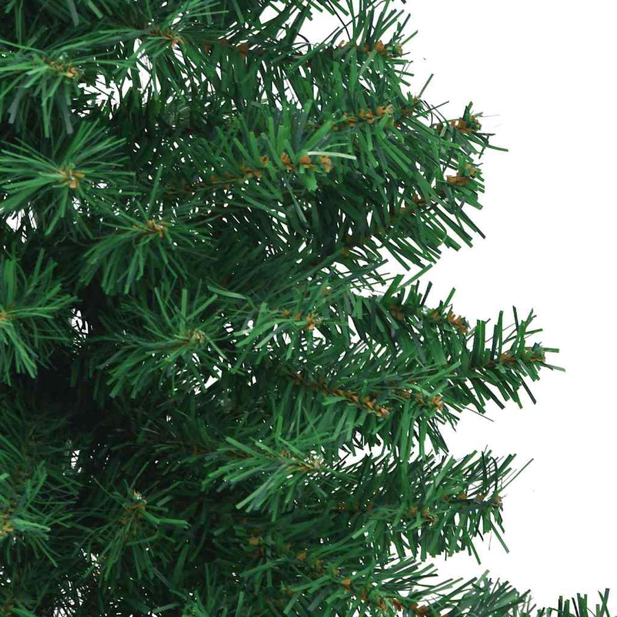 Hoek Kunstkerstboom met 300 LED Groen 180 cm PVC en Metaal