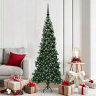 Hoek kunstkerstboom 180 cm groen met 300 LED