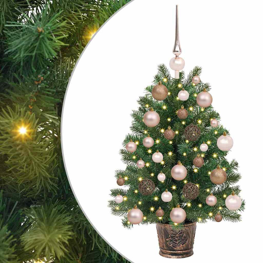 Kunstkerstboom met 150 LED met standaard Groen 75 cm PE en PVC