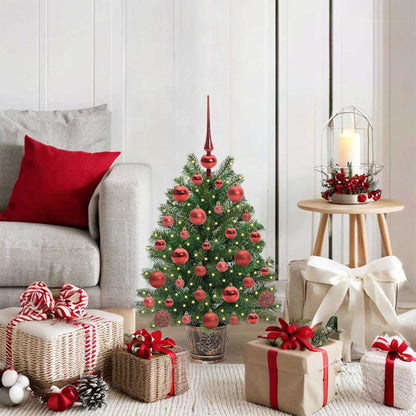 Kunstkerstboom met 150 LED met standaard Groen 75 cm PE en PVC