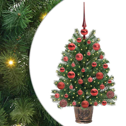 Kunstkerstboom met 150 LED met standaard Groen 75 cm PE en PVC
