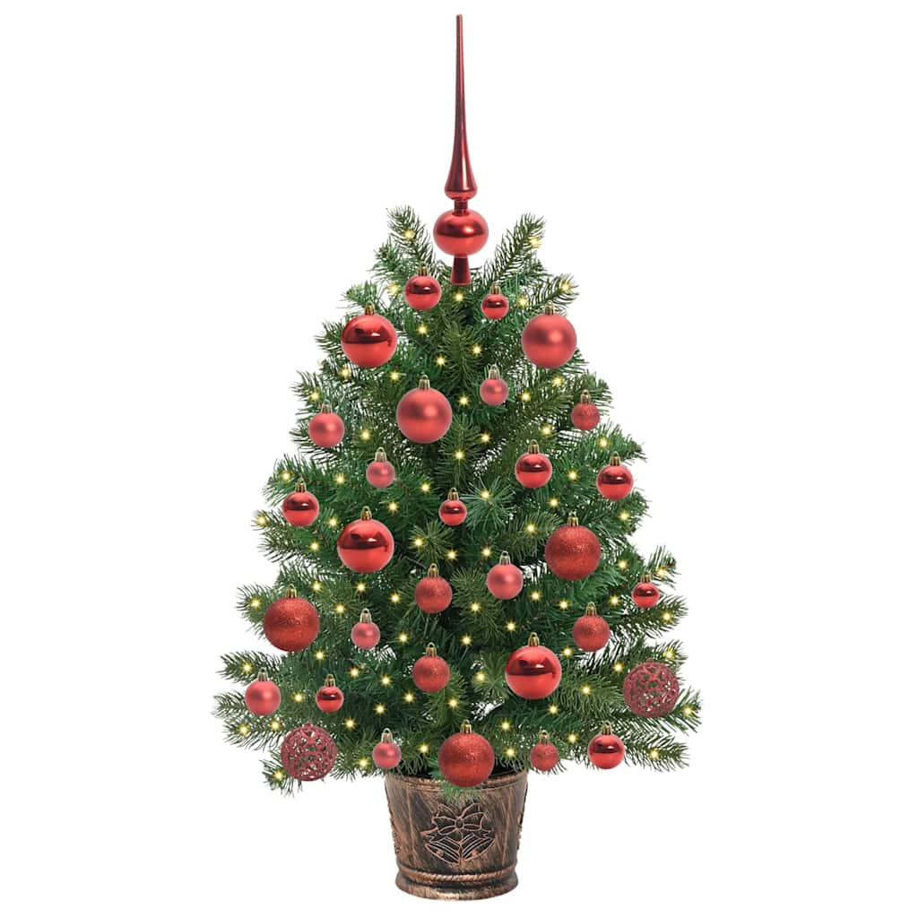 Kunstkerstboom met 150 LED met standaard Groen 75 cm PE en PVC