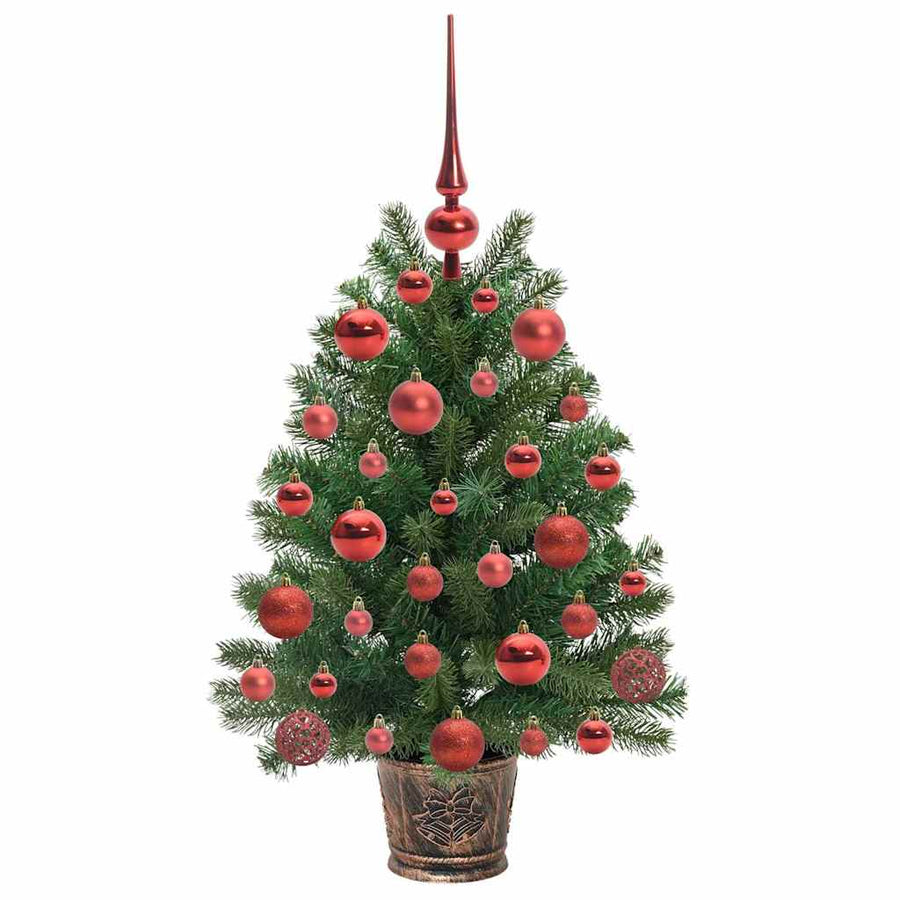 Kunstkerstboom met 150 LED met standaard Groen 75 cm PE en PVC
