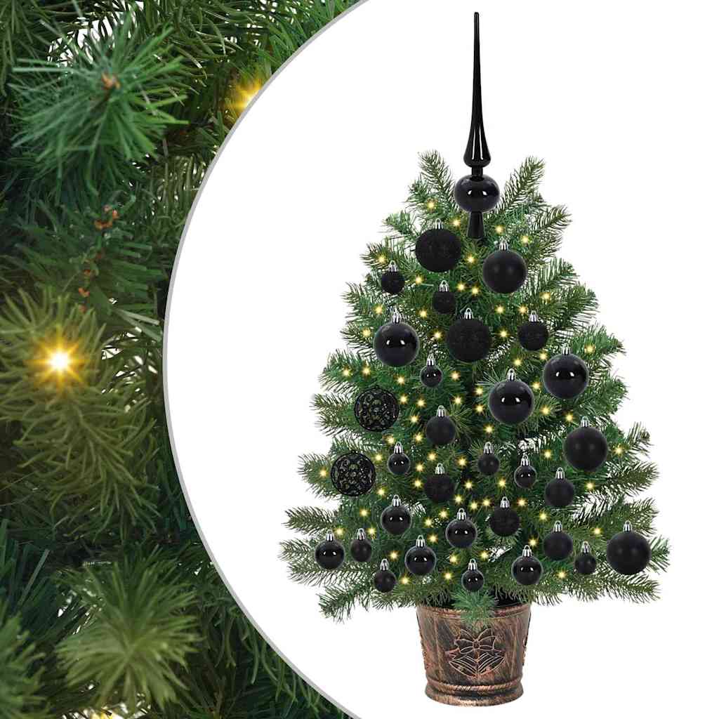 Kunstkerstboom met 150 LED met standaard Groen 75 cm PE en PVC