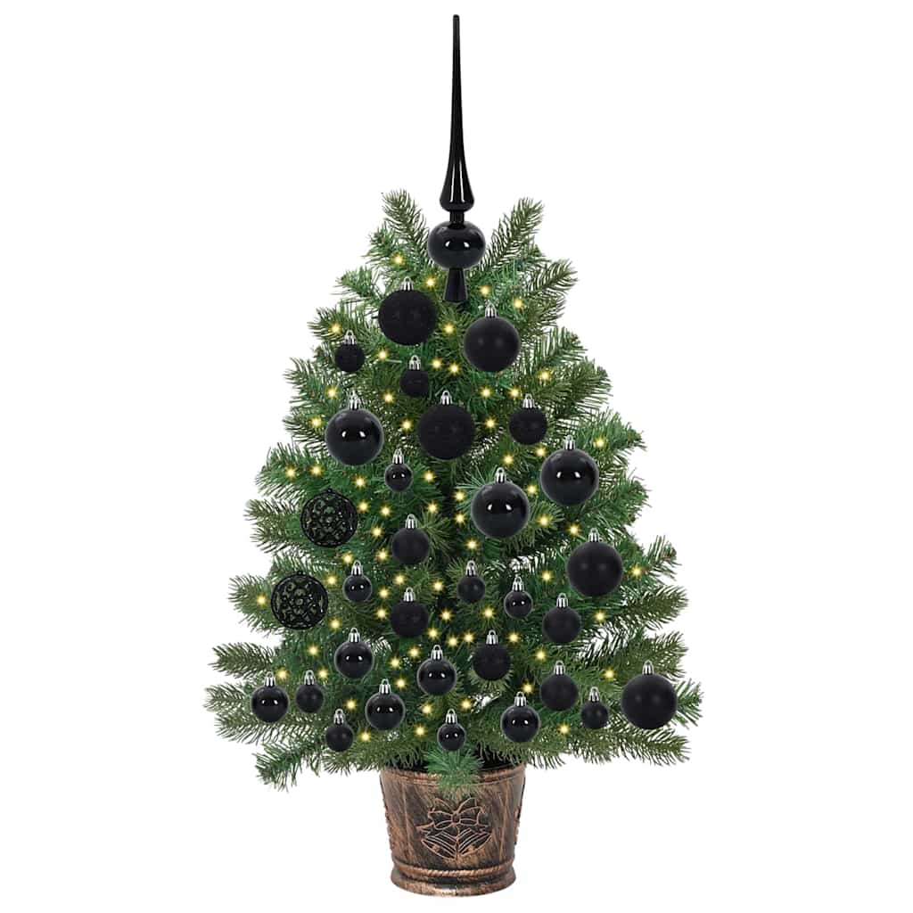 Kunstkerstboom met 150 LED met standaard Groen 75 cm PE en PVC