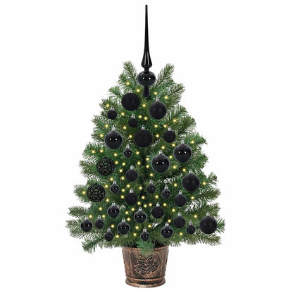 Kunstkerstboom met 150 LED met standaard Groen 75 cm PE en PVC