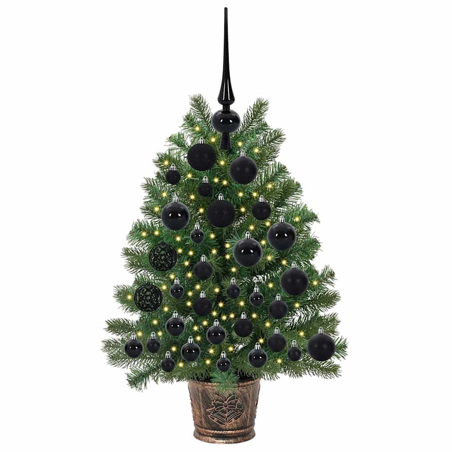 Kunstkerstboom met 150 LED met standaard Groen 75 cm PE en PVC