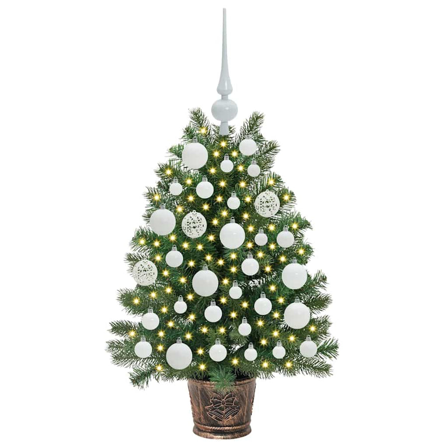 Kunstkerstboom met 150 LED met standaard Groen 75 cm PE en PVC