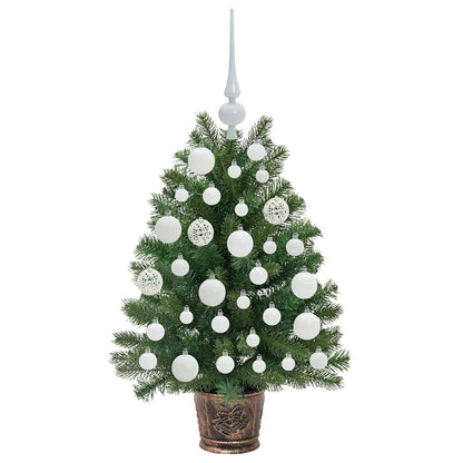 Kunstkerstboom met 150 LED met standaard Groen 75 cm PE en PVC