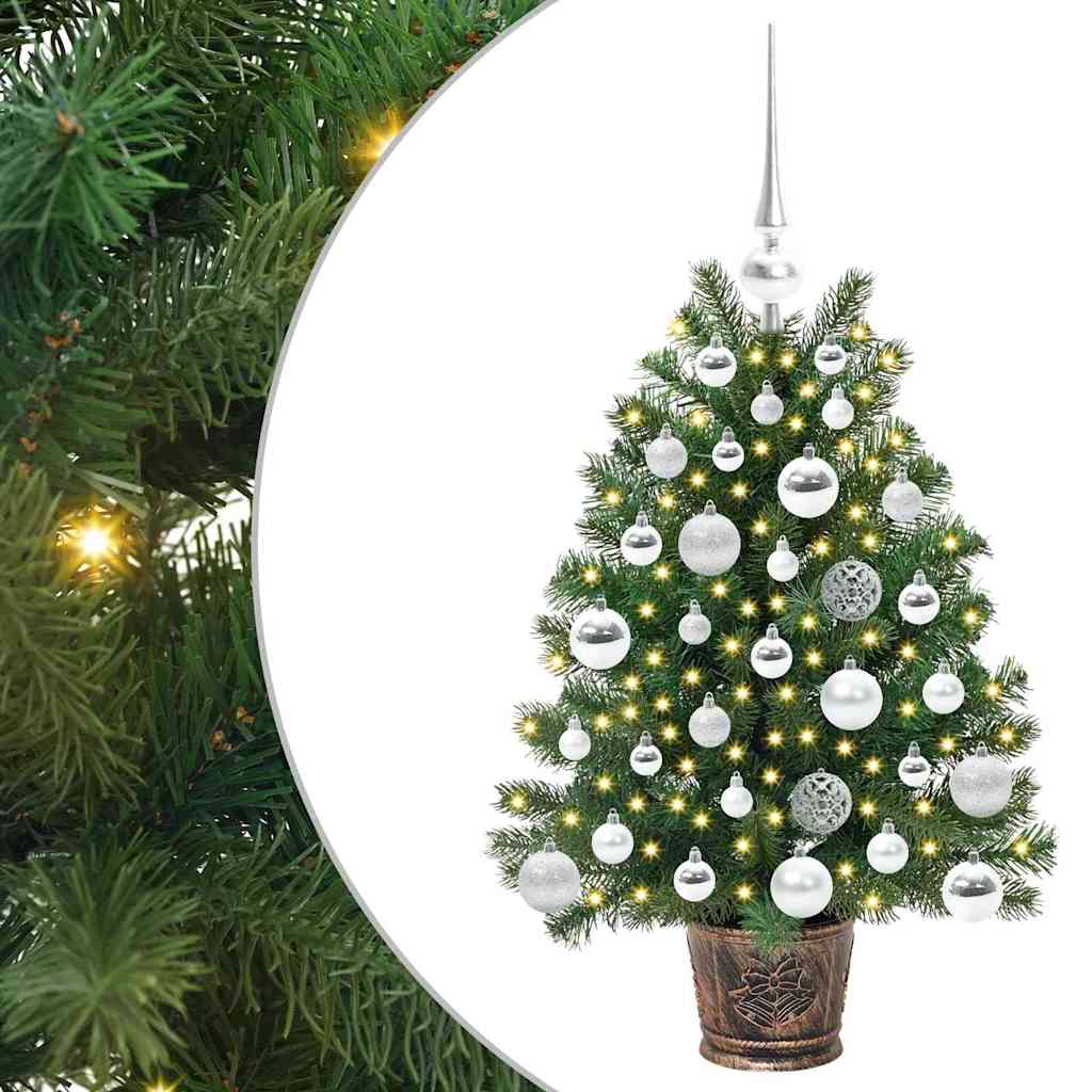 Kunstkerstboom met 150 LED met standaard Groen 75 cm PE en PVC