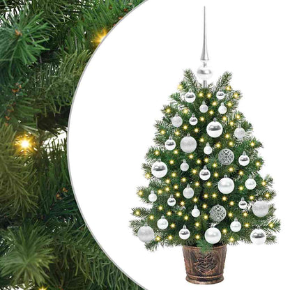 Kunstkerstboom met 150 LED met standaard Groen 75 cm PE en PVC