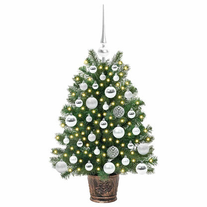 Kunstkerstboom met 150 LED met standaard Groen 75 cm PE en PVC