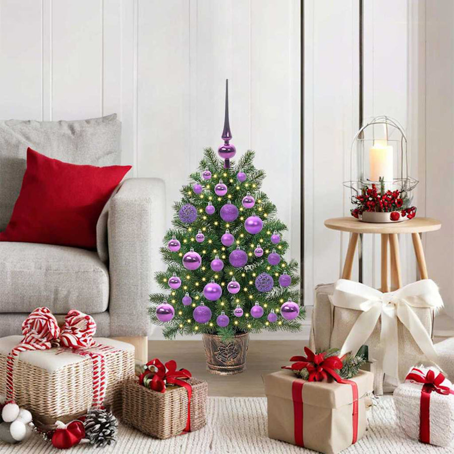 Kunstkerstboom met 150 LED met standaard Groen 75 cm PE en PVC