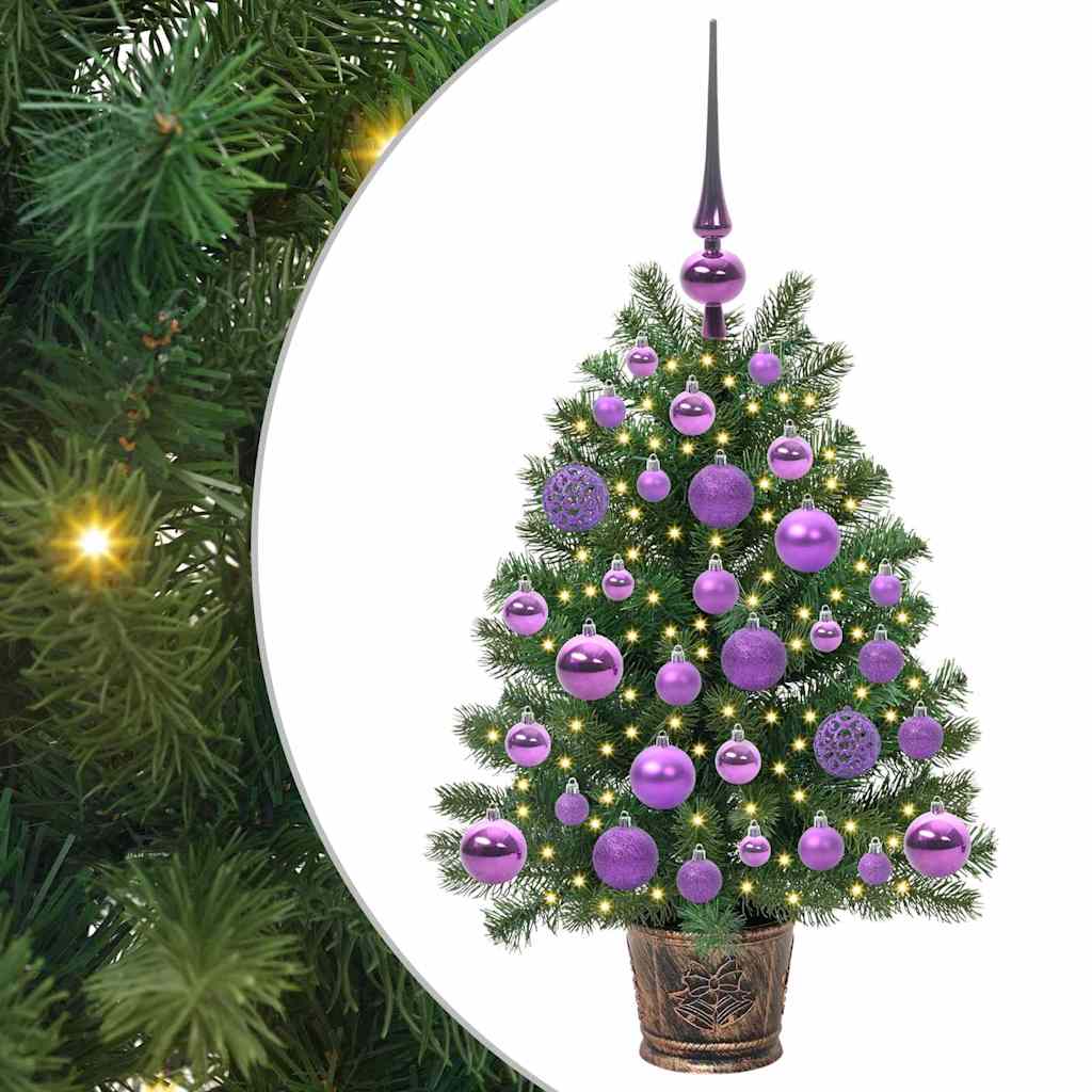 Kunstkerstboom met 150 LED met standaard Groen 75 cm PE en PVC