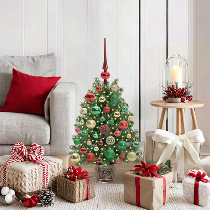 Kunstkerstboom met 150 LED met standaard Groen 75 cm PE en PVC