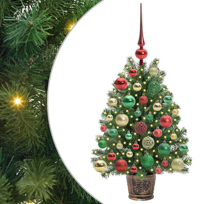 Kunstkerstboom met 150 LED met standaard Groen 75 cm PE en PVC