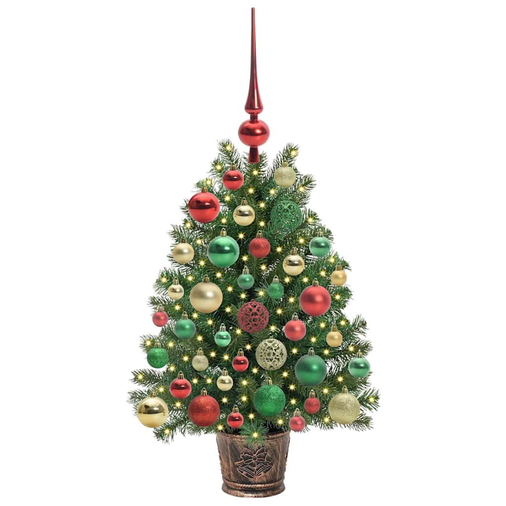 Kunstkerstboom met 150 LED met standaard Groen 75 cm PE en PVC