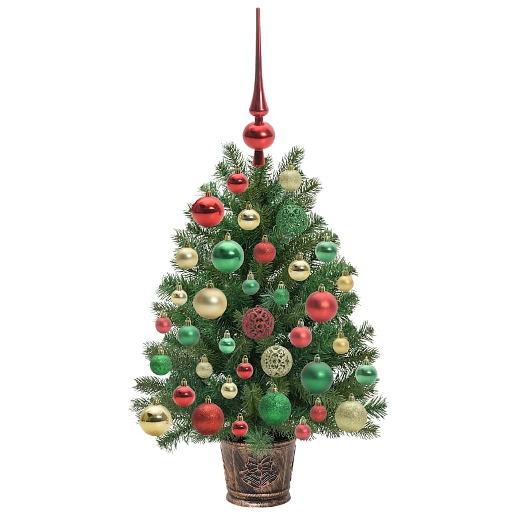 Kunstkerstboom met 150 LED met standaard Groen 75 cm PE en PVC
