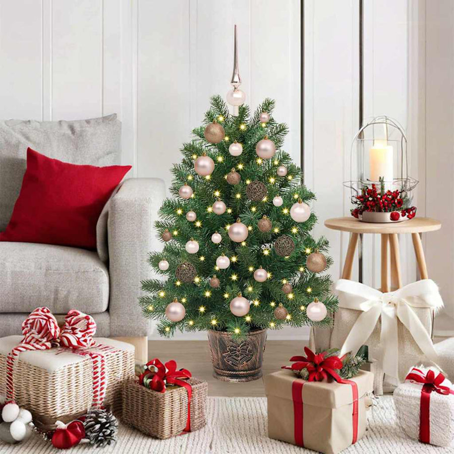 Kunstkerstboom met 150 LED met standaard Groen 95 cm PE en PVC