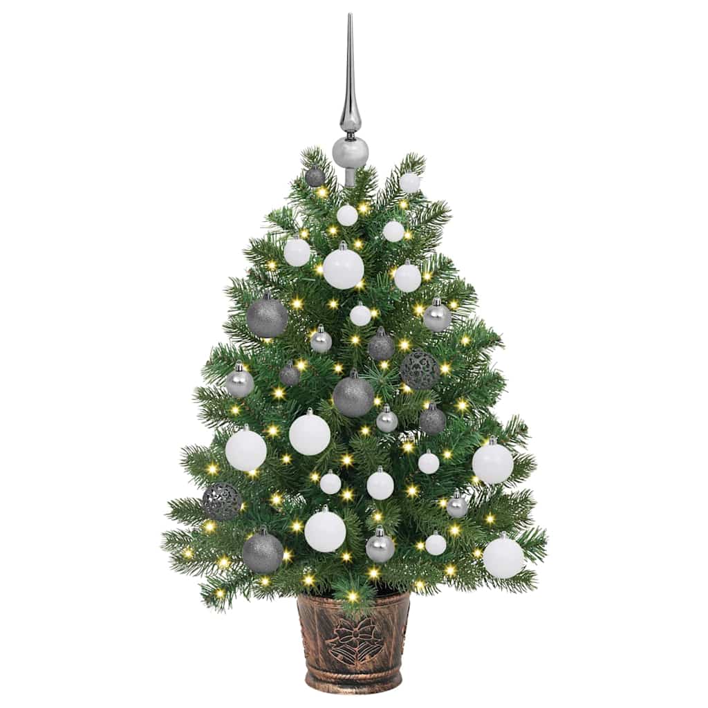 Kunstkerstboom met 150 LED met standaard Groen 90 cm PE en PVC