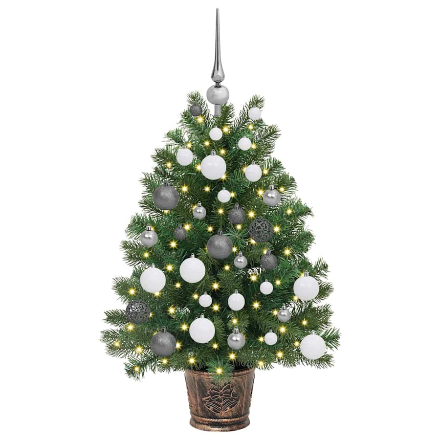 Kunstkerstboom met 150 LED met standaard Groen 90 cm PE en PVC