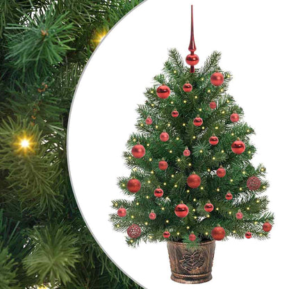 Kunstkerstboom met 150 LED met standaard Groen 90 cm PE en PVC