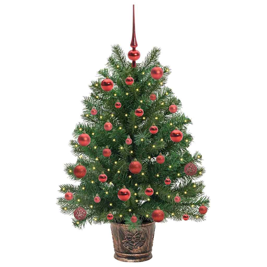 Kunstkerstboom met 150 LED met standaard Groen 90 cm PE en PVC