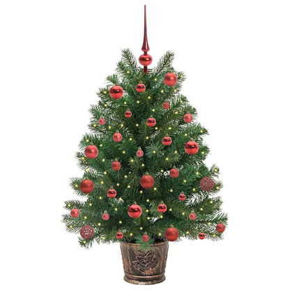Kunstkerstboom met 150 LED met standaard Groen 90 cm PE en PVC