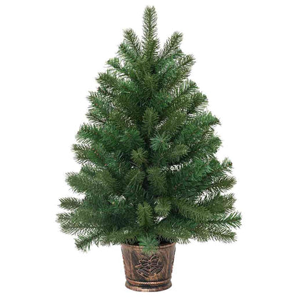 Kunstkerstboom met 150 LED met standaard Groen 90 cm PE en PVC