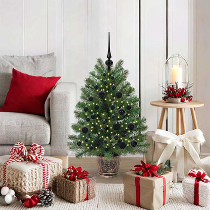 Kunstkerstboom met 150 LED met standaard Groen 90 cm PE en PVC