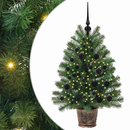 Kunstkerstboom met 150 LED met standaard Groen 90 cm PE en PVC