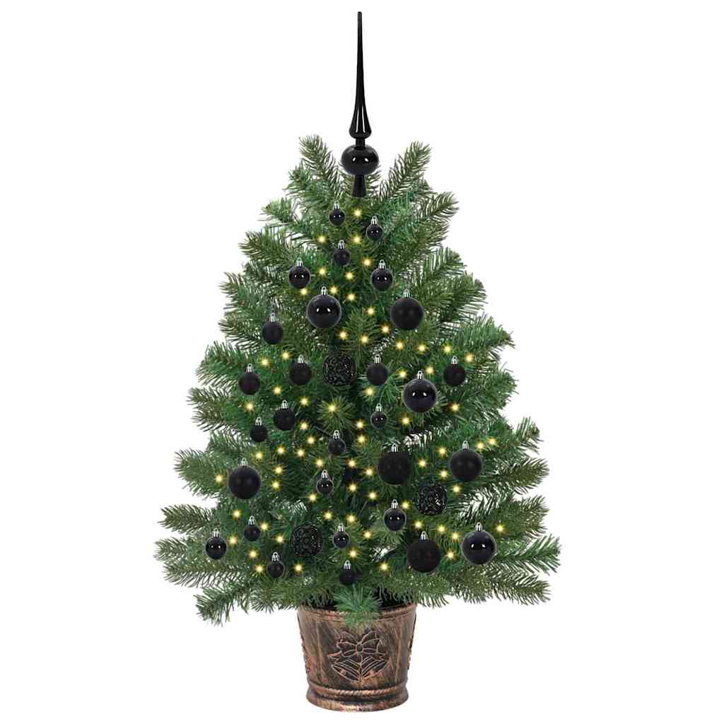 Kunstkerstboom met 150 LED met standaard Groen 90 cm PE en PVC