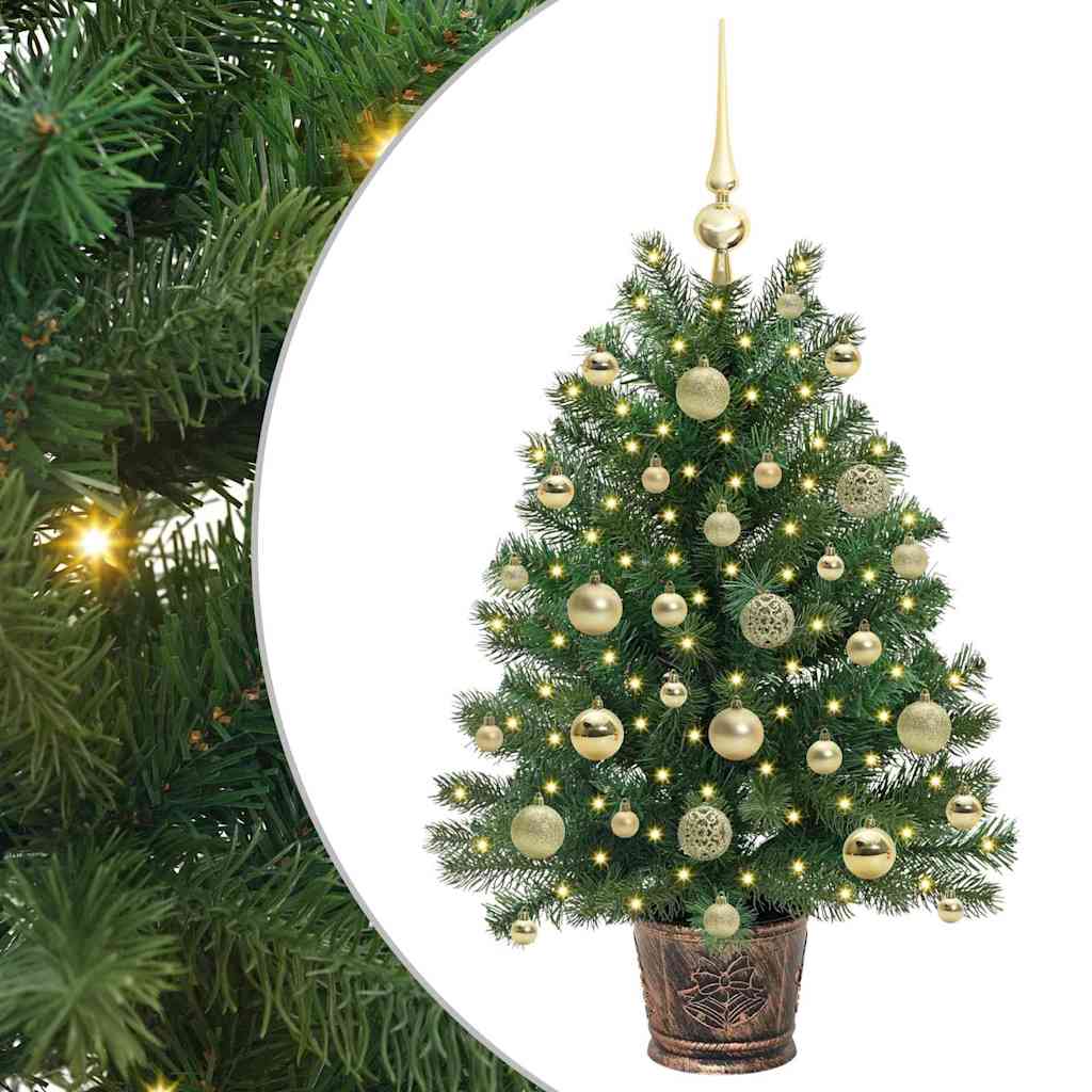 Kunstkerstboom met 150 LED met standaard Groen 95 cm PE en PVC