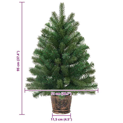 Kunstkerstboom met 150 LED met standaard Groen 95 cm PE en PVC