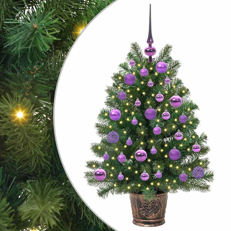 Kunstkerstboom met 150 LED met standaard Groen 90 cm PE en PVC