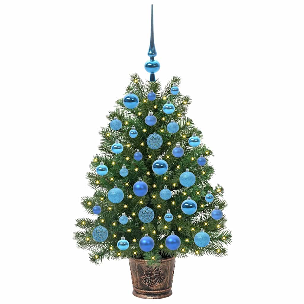 Kunstkerstboom met 150 LED met standaard Groen 90 cm PE en PVC