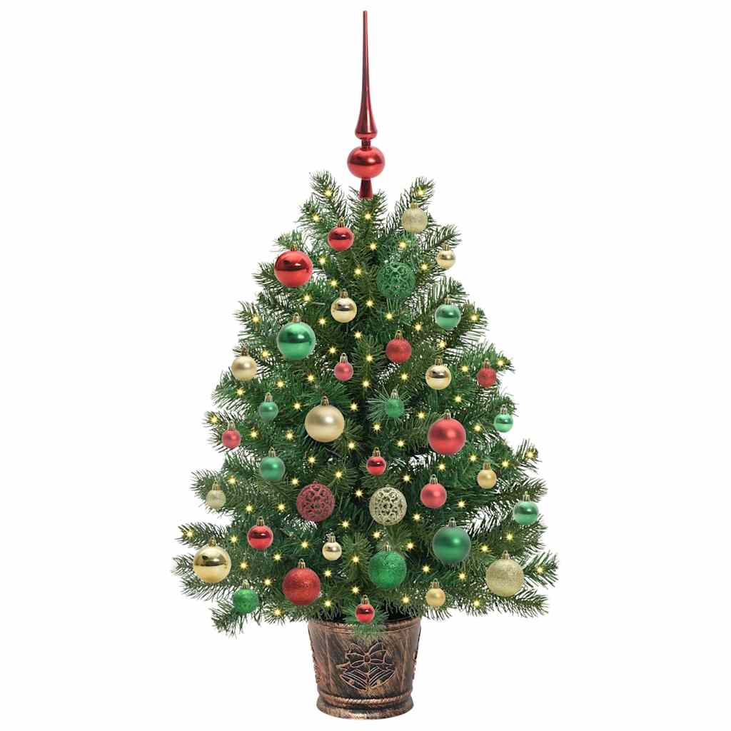 Kunstkerstboom met 150 LED met standaard Groen 90 cm PE en PVC