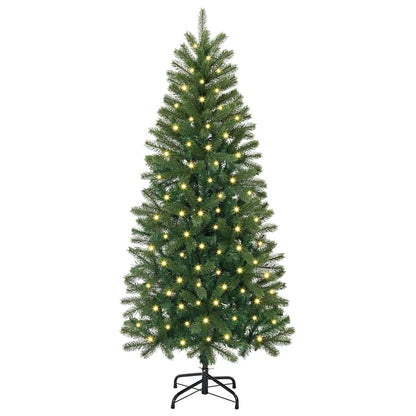 Kunstkerstboom met 150 LED met standaard Groen 120 cm PE en PVC